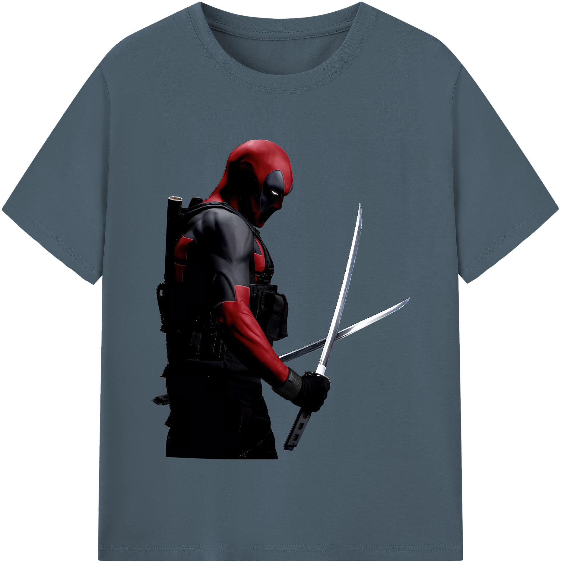（画像用） Deadpool デッドプール 綿100％半袖Tシャツ（フロントプリント）